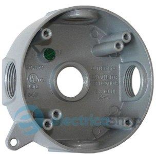 Коробка розподільча (монтажна) металева без кришки e.industrial.pipe.db.round.thread.5.x.3/4", кругла на 5 різьбових вводів для труб 3/4" i0530011 E.NEXT