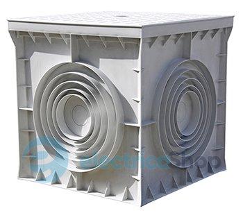 Колодязь кабельний пластиковий e.manhole.400.400.400.cover, 400х400х400мм з кришкою CP404040 E.NEXT