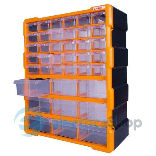 Органайзер пластиковий, e.toolbox.pro.21, 24" 39-секційний 381х157х475мм t011021 E.NEXT