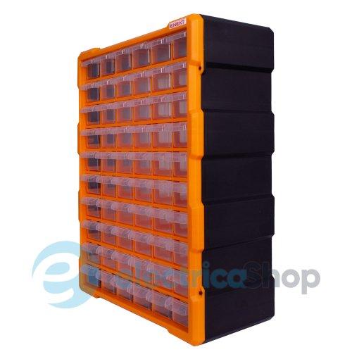 Органайзер пластиковий, e.toolbox.pro.22, 24" 60-секційний 381х157х475мм t011022 E.NEXT
