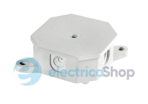 Коробка розподільча e.db.stand.r2.85x85x35K з клемником, 85х85х35 мм, IP 44, Р 2, зовнішня s027036 E.NEXT