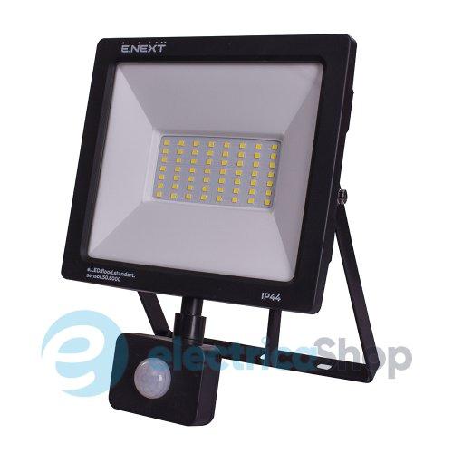 Прожектор світлодіодний з датчиком руху e.LED.flood.stand.sensor.50.6000, 50Вт, 6000К l0790009 E.NEXT