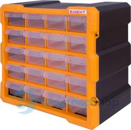 Органайзер пластиковий, e.toolbox.pro.18, 20-секційний 267х157х262мм t011018 E.NEXT