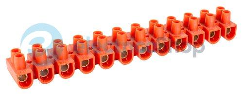 Клемна колодка ділима, 12 груп x 25mm2 e.tc.stand.12.25.orange, 400V/60А, помаранчева, E.NEXT s016028