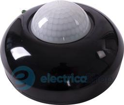 Датчик руху інфрачервоний стельовий e.sensor.pir.07.black(чорний), 360°, IP20 s061034 E.NEXT