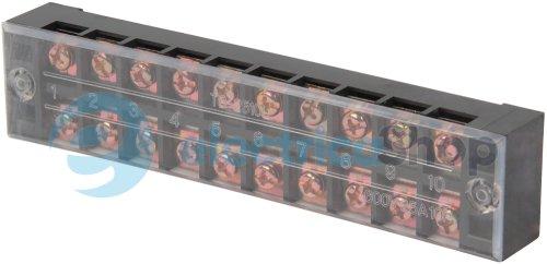 Клемна колодка захищена, 10 гр. e.tc.protect.25.10, 400V/25А, E.NEXT p056009