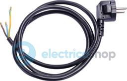 Шнур з вилкою e.wire.plug.black.0,75, 3х0,75, 1,2м, чорний E.NEXT l020012