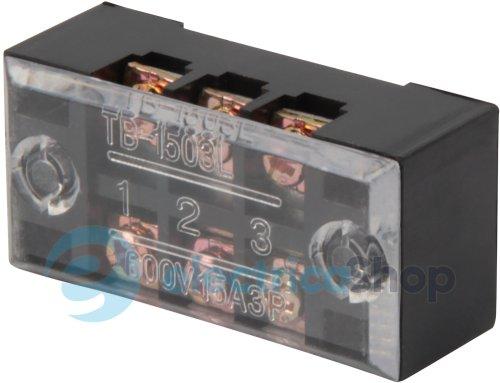 Клемна колодка захищена, 3 гр. e.tc.protect.15.3, 400V/15А, E.NEXT p056001