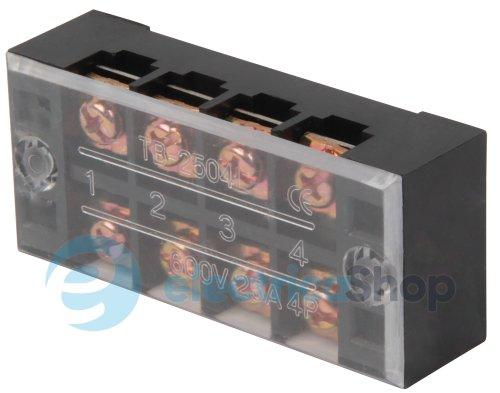 Клемна колодка захищена, 4 гр. e.tc.protect.25.4, 400V/25А, E.NEXT p056007