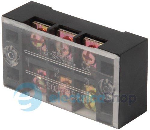 Клемна колодка захищена, 3 гр. e.tc.protect.35.3, 400V/35А, E.NEXT p056011