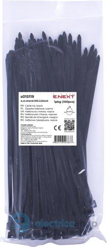 Кабельна стяжка e.ct.stand.100.3.black (100шт) чорна E.NEXT s015119