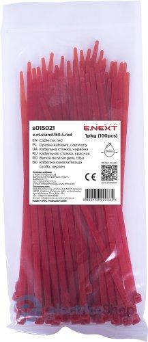 Кабельна стяжка e.ct.stand.150.4.red (100шт), червона E.NEXT s015021