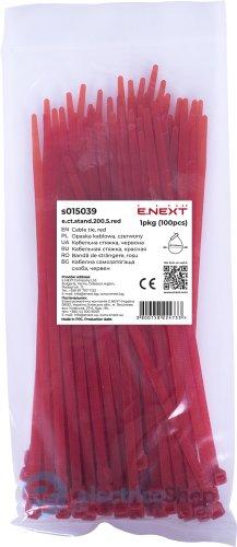 Кабельна стяжка e.ct.stand.200.5.red (100шт), червона E.NEXT s015039