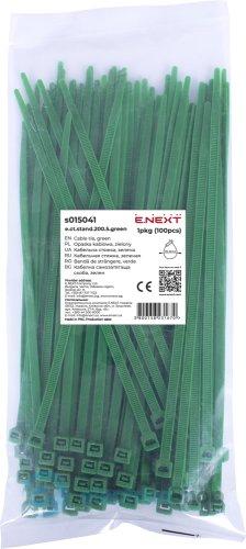 Кабельна стяжка e.ct.stand.200.5.green (100шт), зелена E.NEXT s015041