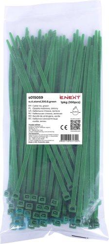 Кабельна стяжка e.ct.stand.300.8.green (100шт), зелена E.NEXT s015059