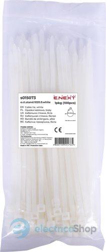 Кабельна стяжка e.ct.stand.1020.9.white (100шт), біла E.NEXT s015073