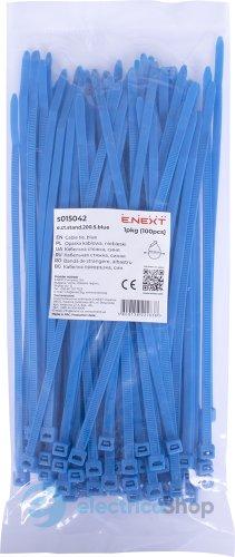 Кабельна стяжка e.ct.stand.200.5.blue (100шт), синя E.NEXT s015042