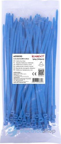 Кабельна стяжка e.ct.stand.280.4.blue (100шт), синя E.NEXT s015030