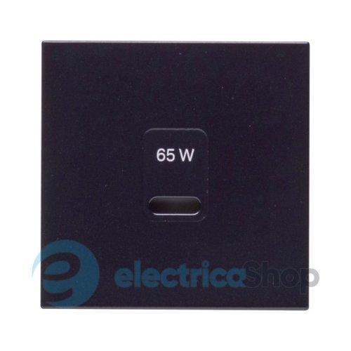 Накладка для розетки USB-65Вт Lumina/Gallery, Hager WXD115N, чорна