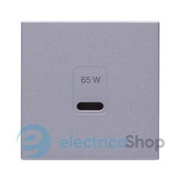 Накладка для розетки USB-65Вт Lumina/Gallery, Hager WXD115T, срібна