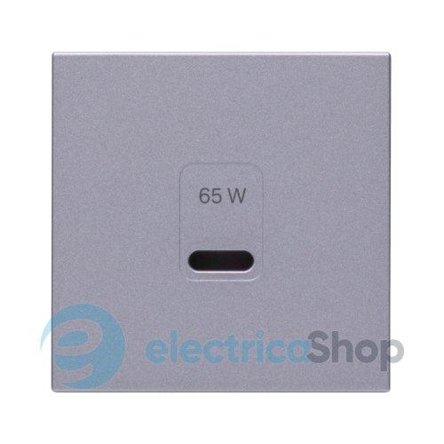Накладка для розетки USB-65Вт Lumina/Gallery, Hager WXD115T, срібна