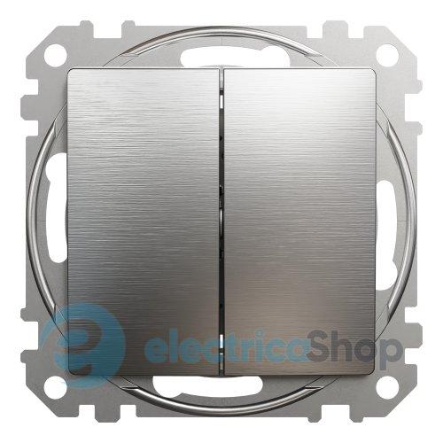 Вимикач 2-кл. Sedna Elements SDD170105U матовий алюміній