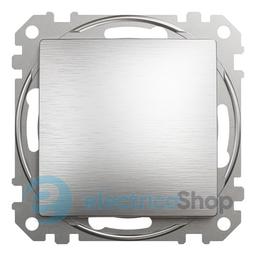 Кнопковий вимикач 1-кл. Sedna Elements SDD170111U матовий алюміній