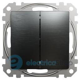 Вимикач 2-кл. Sedna Elements SDD172105U матовий титан
