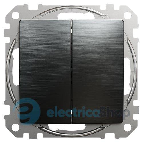 Вимикач 2-кл. Sedna Elements SDD172105U матовий титан