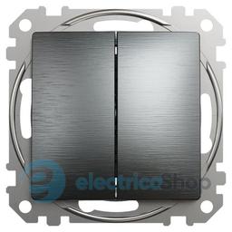 Перемикач 2-кл. Sedna Elements SDD172108U матовий титан