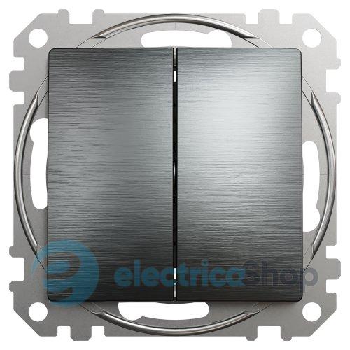 Перемикач 2-кл. Sedna Elements SDD172108U матовий титан