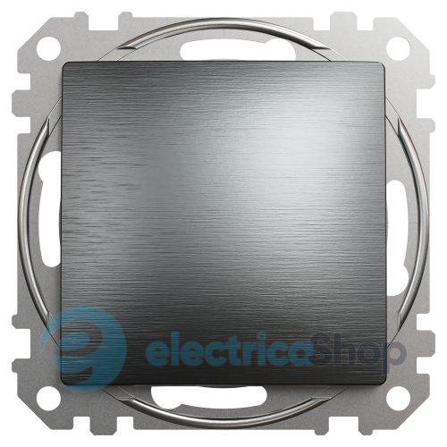 Кнопковий вимикач 1-кл. Sedna Elements SDD172111U матовий титан