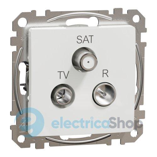Розетка R/TV/SAT кінцева 4дБ, Sedna Design SDD111481 білий