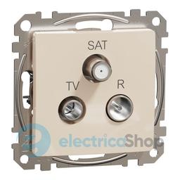 Розетка R/TV/SAT кінцева 4дБ, Sedna Design SDD112481 бежевий