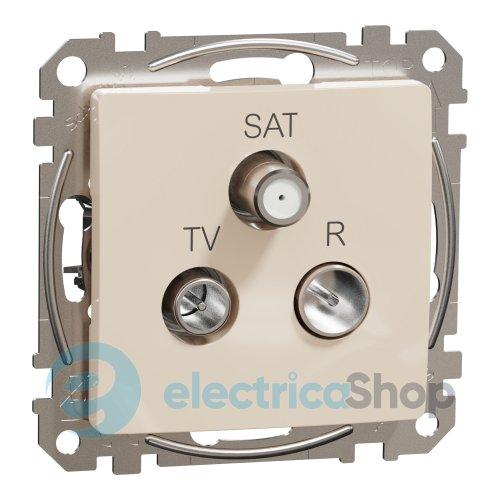 Розетка R/TV/SAT кінцева 4дБ, Sedna Design SDD112481 бежевий