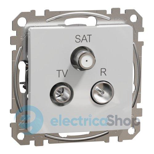Розетка R/TV/SAT кінцева 4дБ, Sedna Design SDD113481 алюміній