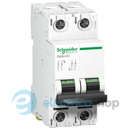 Автоматичний вимикач, 2P, C, 63A, 500VDC Acti9 C60H-DC A9N61539 Schneider Electric