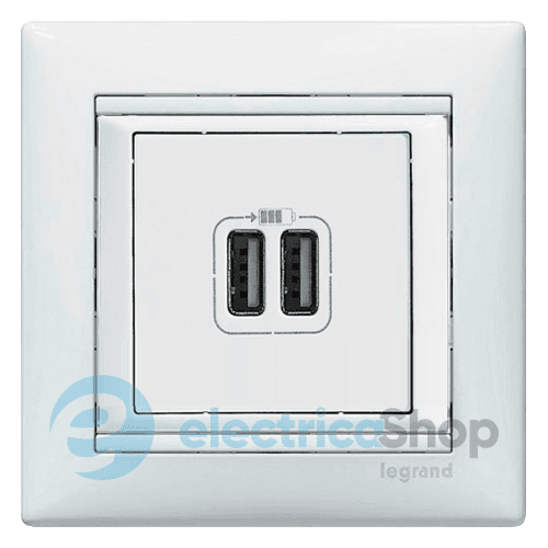 Розетка USB (2 виходи) Valena Legrand 770470, колір білий
