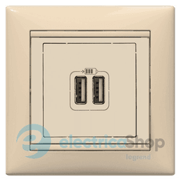 Розетка USB (2 виходи) Valena Legrand 774170, колір слонова кістка
