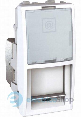 Розетка комп'ютерна RJ-45. UTP кат.5e 1-модуль. Unica білий MGU3.410.18