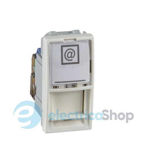 Розетка комп'ютерна RJ-45. UTP кат.5e 1-модуль. Unica слонова кістка MGU3.410.25