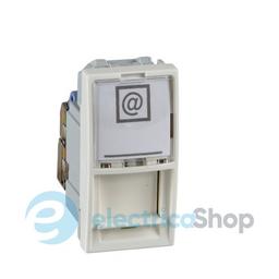 Розетка комп'ютерна RJ-45. UTP кат.6 1-модуль. Unica слонова кістка MGU3.414.25
