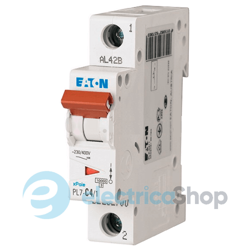 Автоматичний вимикач Eaton PL7, 1 полюс 63 Ампери тип B, 10kA