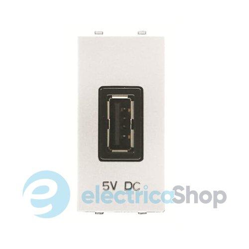 Розетка USB 1-мод. Abb Zenit, колір білий