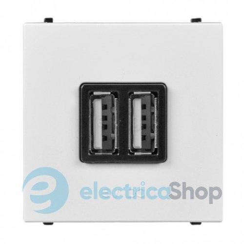 Розетка USB 2-мод. Abb Zenit, колір білий