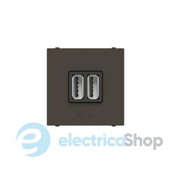 Розетка USB 2-мод. Abb Zenit, колір антрацит