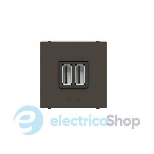 Розетка USB 2-мод. Abb Zenit, колір антрацит