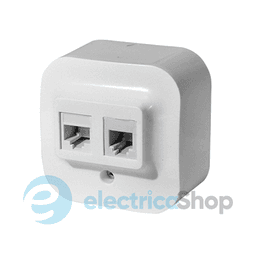 Розетка комп'ютерна + телефонна TF+PC Forix™ 782421, колір білий