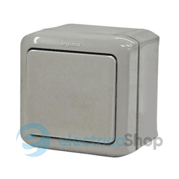 Перемикач накладний 1-клавішний IP44, Forix™ 782383, колір сірий
