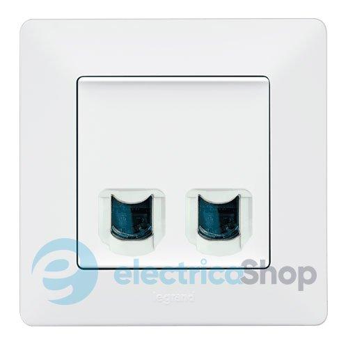Valena LIFE Розетка комп'ютерна подвійна RJ45 UTP 5cat. білий